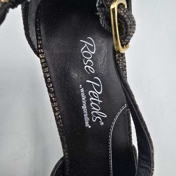 Rose Petals By Walking cradles Caliente Black Micro Sz 8.5 - Picture 4 of 9